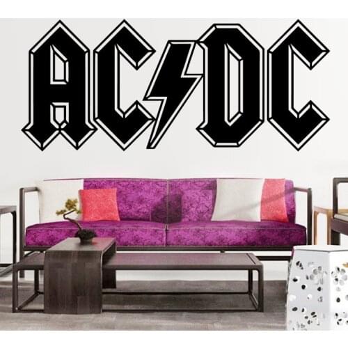AC/DC ALBUM ANGUS YOUNG BON SCOTT ROCK BAND LOGO WALL ART STICKER Mural Decal Vinyl Decor Free Shipping
