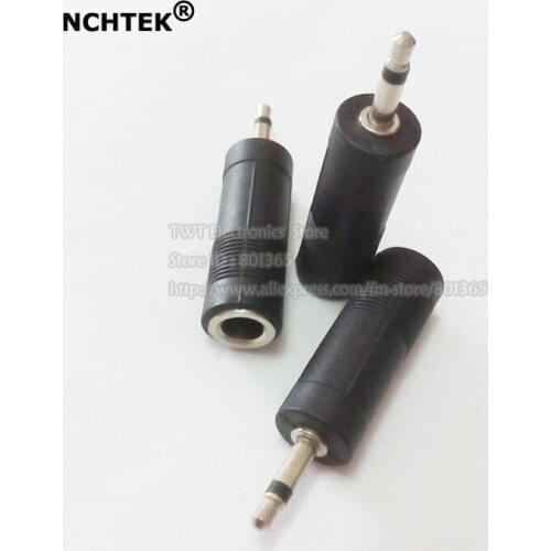 NCHTEK 3.5mm 1/8" Male Plug Mono to 6.3mm 1/4" Female Jack Audio Adapter Converter/Free shipping/30PCS