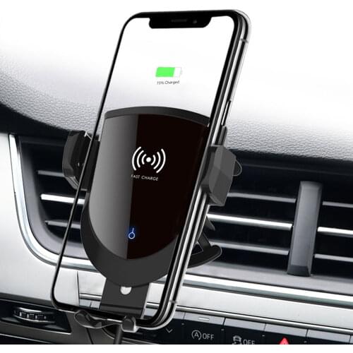 Car Wireless Chargers Automatic Clamping Infrared Sensor Car Phone Support Fast Charging 10W QI Induction Holder Bracket
