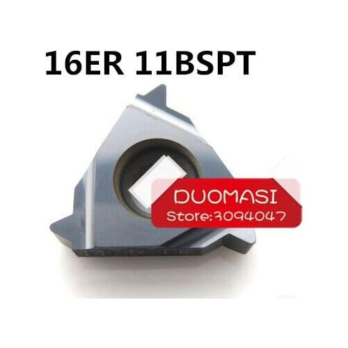 Free Shipping 10pcs 16 ER 11 BSPT External Indexable Tungsten Carbide Threading Lathe Inserts for SER Threaded Lathe Holder