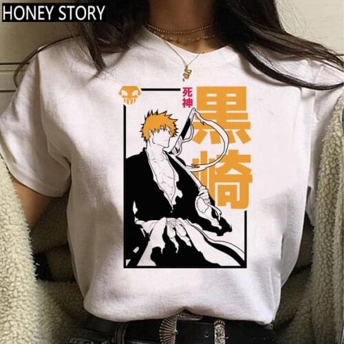Bleach Ichigo Graphic Tees Japanese Anime T Shirt Women Kawaii Death Note Cartoon Tshirt Female Harajuku Summer Tops Unisex Tee