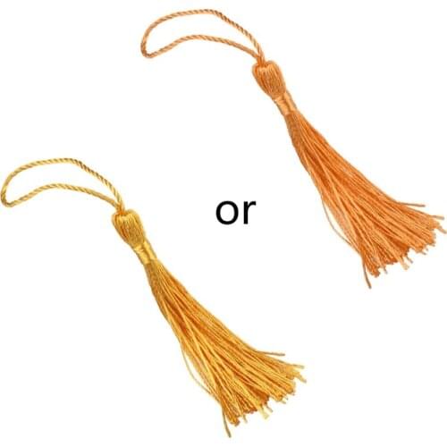 M4YC Bead Counter Decoration Polyester Tassels with Hanging Ring Silk Sewing Bang Trim Decorative Key Tassels Decor