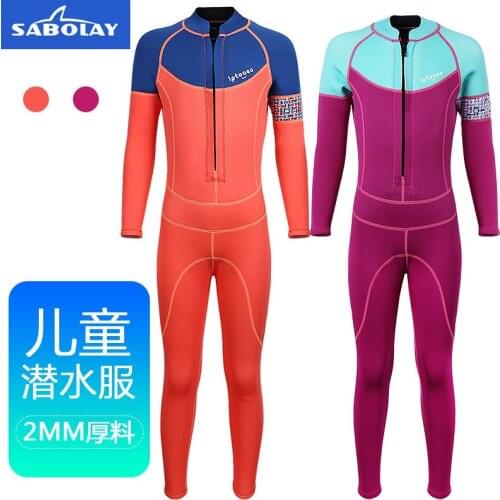 Wetsuits kids wetsuit 2mm one piece jumpsuit diving suit drysuit watersport wet suit children uv swimsuit