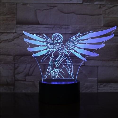 Game Overwatch 3D Lamp Table Bedroom Action Figure Decorative Lamp 7 Color Changing LED Night Light Home Decor 2428
