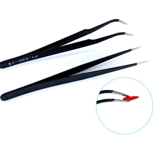 DIY Nail Art Rhinestone Tool Black Eyelash Tweezers Removal Eye Brow Trimmer Crystal Jewelry Accessories Make Up Tools B1110