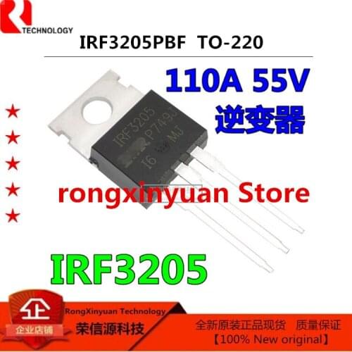 IRF3205PBF 2019+ TO-220 100% new imported original IRF3205 Inverters such as 55V 110A 200W HEXFET Power MOSFET