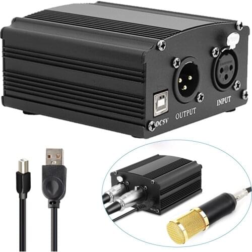 USB 48V Phantom Power for bm 800 Condenser Microphone bm800 Karaoke Studio Microphone Xlr Cable bm-800 Phantom Power Sound Card