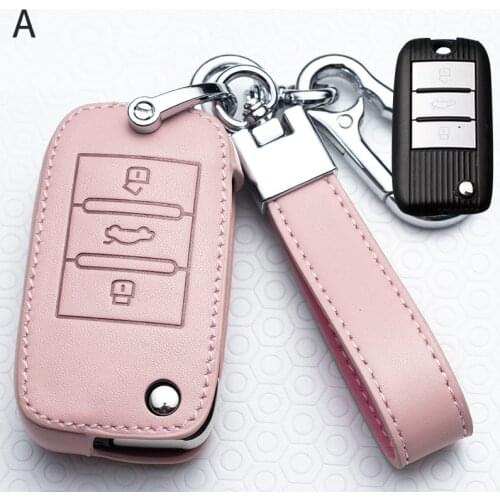 Leather Car Remote Key Case Key cove for MG MG6 ZS HS EV EZS EHS mg3 gs mg7 GT 2015 2016 2017 2018 2019 2020 Auto Accessories