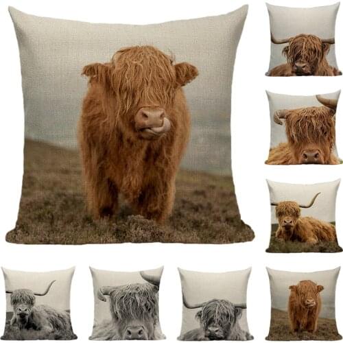 Linen Cushion Cover Yak Pillow Cover for Sofa Living Room 18x18 Decoration Pillows Modern Home Decor Gift