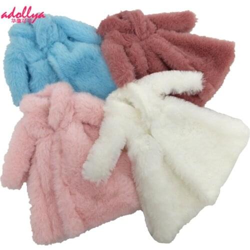 Doll Clothes Warm Fur Coat Dress For Dolls Accessories Soft Plush 1/6 BJD Clothing Overcoat Toy For Girls Doll Dress BJD Clothes