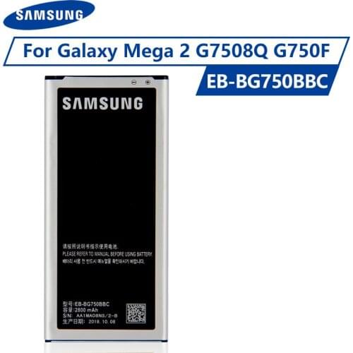 Original Samsung Battery EB-EB-BG750BBC EB-BG750BBE For Samsung GALAXY Mega 2 G7508Q G750F Galaxy Round G910S 2800mAh