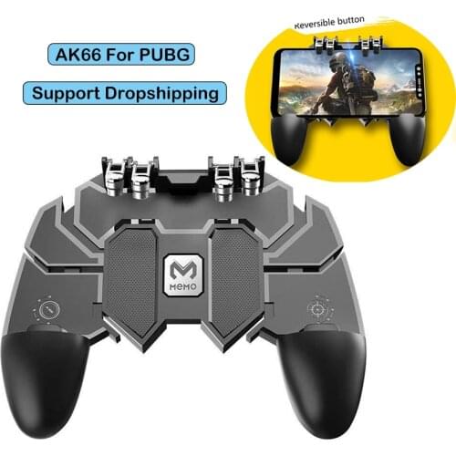 Original For PUBG AK66 Six Finger All-in-One Mobile Game Controller Free Fire Key Button Joystick Gamepad L1 R1 Trigger for PUBG