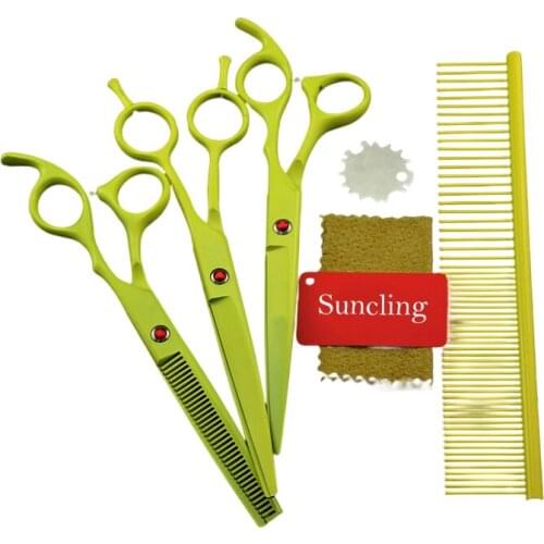 Yellow Japan Stainless Steel 7.0 Inch Salon Cutting Barber Hairdressing Scissors Hair