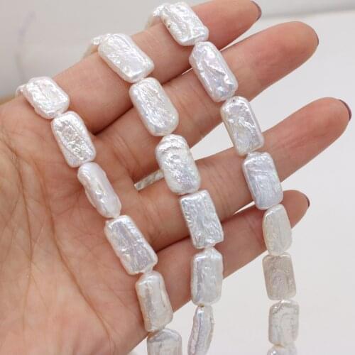 Charms Rectangle Freshwater Pearl Beaded High Quality Natural Baroque Pearls Beads for Jewelry Making DIY Necklace Bracelet Gift