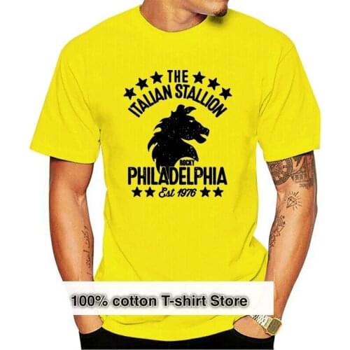 Rocky Balboa Italian Stallion Philadelphia MenS T Shirt Boxing Horse Head Stars Full-Figured Tee Shirt