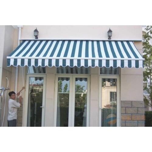 4*2.5m Manual retractable canopy Wall-mounted awning Waterproof Rain tentage Sunahade doors canopy