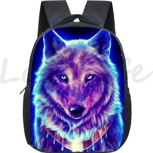 3D Animal Lion Wolf Backpack kindergarte Rucksack Kids Bookbags Mochila Children School Bag for Boys Girls School Backpacks Wolf