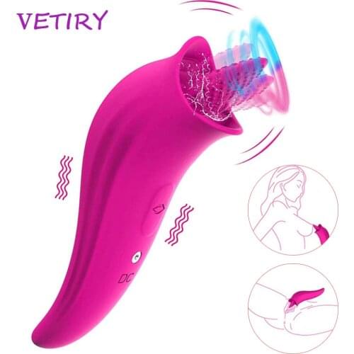 Tongue Vibrator Sex Toys Pussy Licking Toys for Women Clitoris Stimulator G-spot Massage 8 Speeds Clit Tongue Licking Sex Shop
