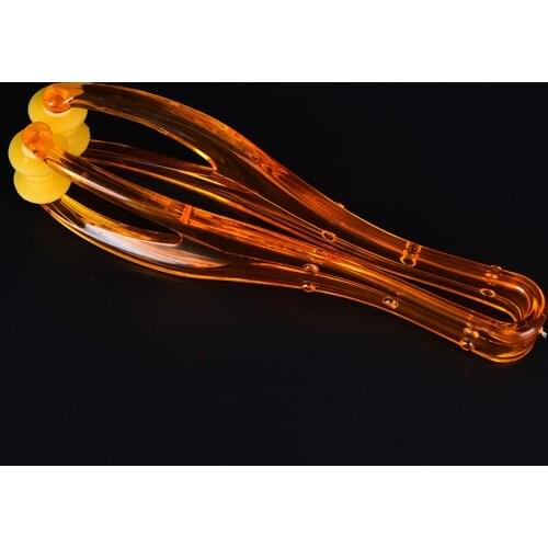 Quality 2 Rollers Elastic Handle Relax Finger Joints Hand Massager Blood Circulation Massage Tool for Lover Parents Random