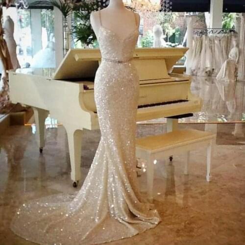 Pageant Dresses Long Robe De Soiree 2018 Sequin Formal Dresses Mermaid Sexy Formal Gowns Beaded Abendkleider Evening Gowns