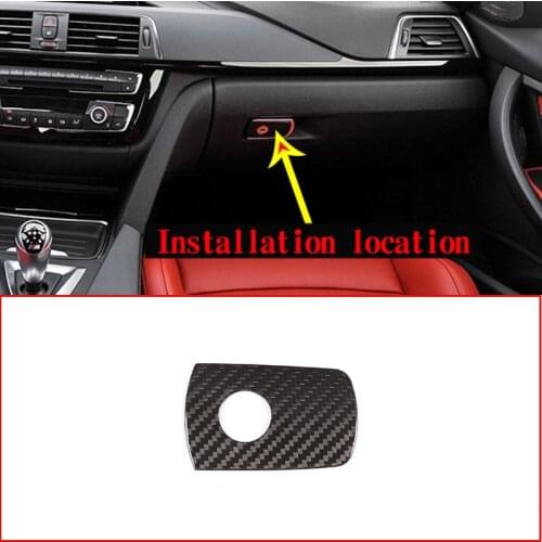 1 Pcs Real Carbon Fiber For BMW F80 F82 F83 M3 M4 2014-2018 Passenger Storage Box Decoration Trim Accessories