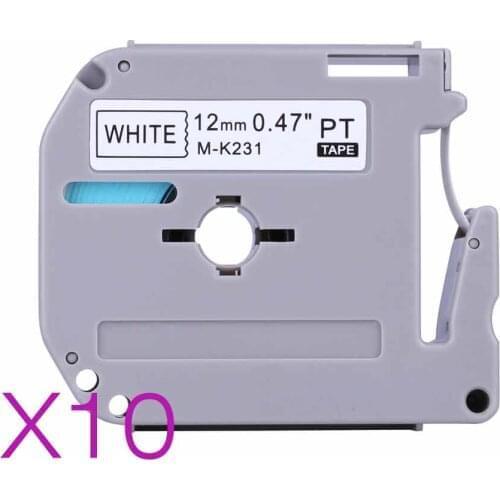 10 MK231 12 mmx 8m Label Tapes for Brother P Touch PT-85 PT-75 PT-BB4 PT-55 p touch h110 tape brother p touch label printer