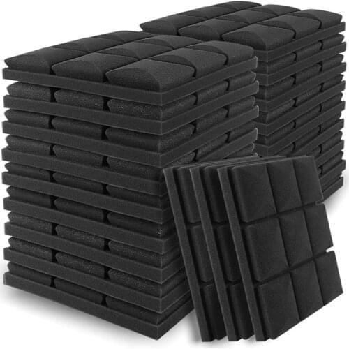 24 Pcs Mushroom Sound Insulation Pads,Shock-Absorbing Foam Studio Wedge Tiles for Wall Decoration and Acoustic Treatment