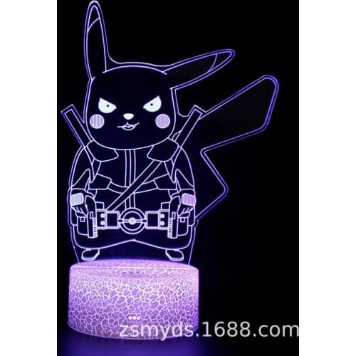 TAKARA TOMY Pokemon Pikachu 3D Night Light Creative LED Visual Light Valentines Day Gift Bedside Table Lamp Birthday Gift