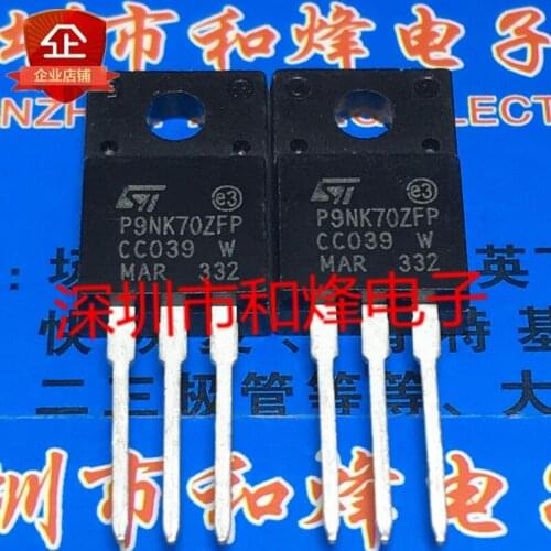 5pcs STP9NK70ZFP P9NK70ZFP TO-220F 700V 7.5A