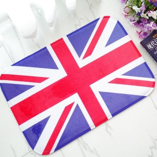 British Flag Rainbow Stripe door mat floor Living Room Coffee Table Bedroom Carpet Computer Chair Mat Soft Entrance Rug Carpet