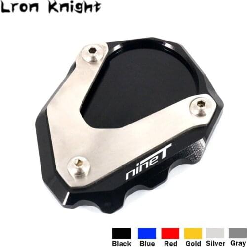 For BMW R Nine T R nineT Rnine T RNINET 2014 2015 2016 CNC Kickstand Foot Side Stand Extension Pad Support Plate Enlarge Stand