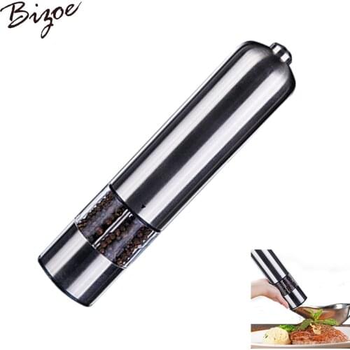 Stainless Steel Electric Salt Pepper Mill Spice Grinder Muller Kitchen Tool