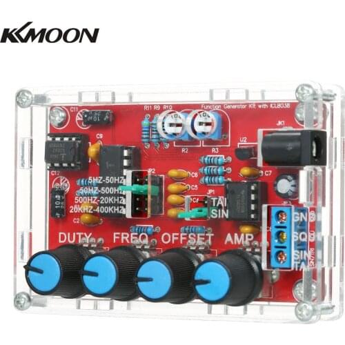 Signal Generator DIY Kit Sine/Triangle/Square/Sawtooth Output 5Hz~400kHz Adjustable Frequency Amplitude ICL8038