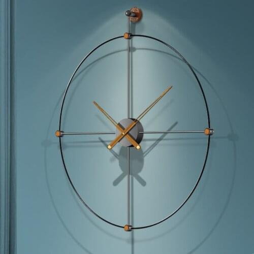 Spain Large Luxury Wall Clock Metal Silent Watch Nordic Clocks Wall Home Decor Modern Home Decoration Living Room Gift Ideas