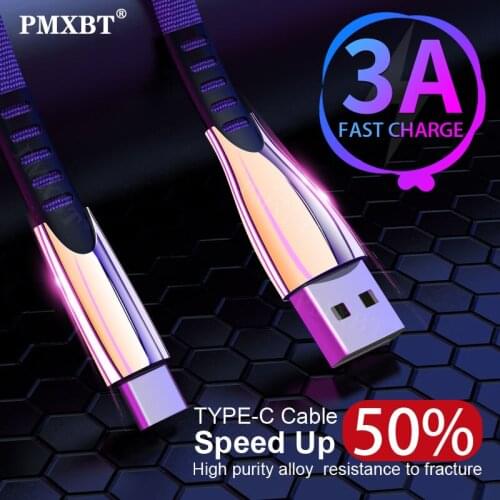 3A USB Type C Cable For Samsung S9 A50 Huawei P30 P20 Fast Charge USB C Kable For Xiaomi Redmi k20 pro Mobile Phone Cable Device