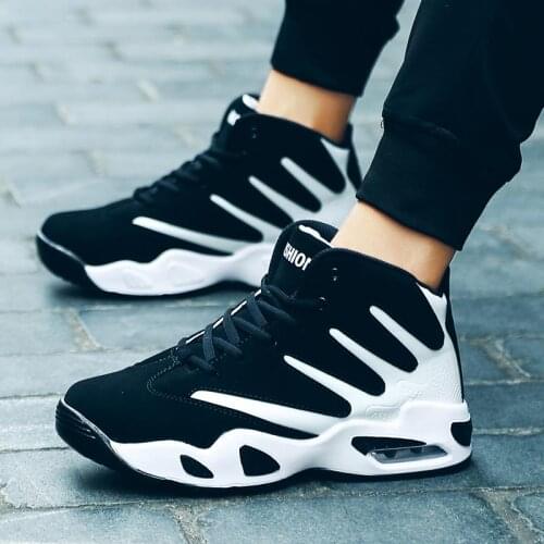 Large Size Hightop Air Cushion Man Sneakers Women Sports Shoes Sport Men Running Black Sneackers Sneakeres Child Krasaovki A-767