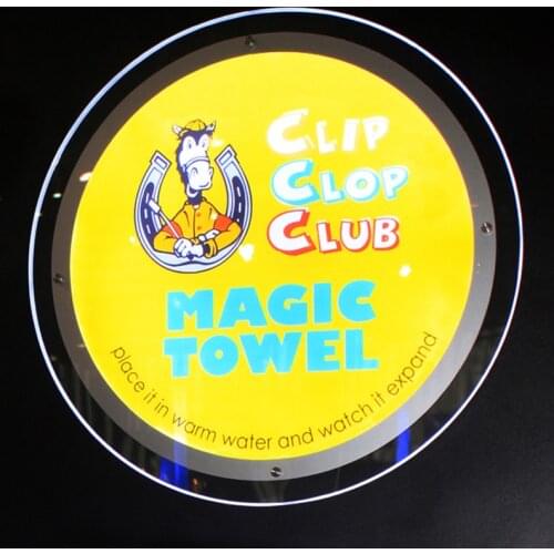 Round Shape Single Sided LED Light Pocket Displays, Wall Mounted Illuminated Displays (40x40cm)