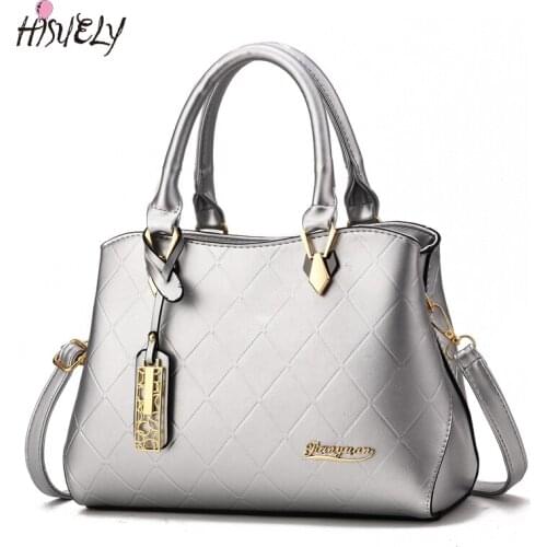 HISUELY Hot Sale New Women PU Leather Handbags Fashion Designer Black Vintage Shoulder Bags Messenger Bag High Quality Bolsa