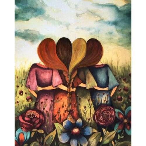 Best friendsbridesmaids present Diamond Embroidery Full Round 5D Diy Kit Diamond Painting Cross Stitch