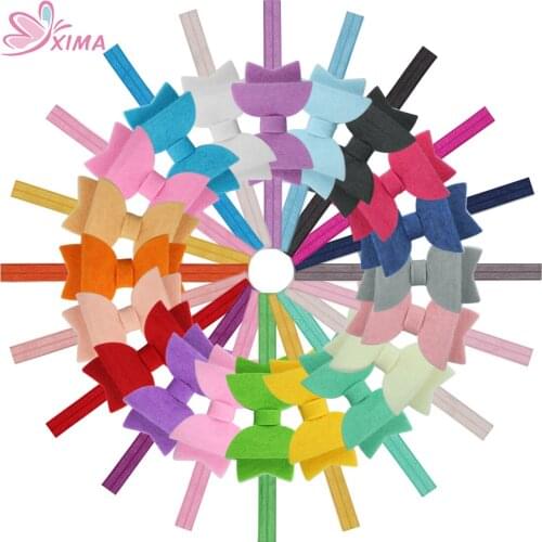 XIMA 10pcs/lot 3'Sweet Girls Hair Bows Headband Children Hairband Photographed Props Headwear Clothes Accessories