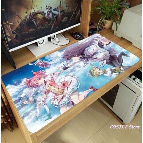 Anime Puella Magi Madoka Magica Akemi Homura Cute Large Mouse Pad Laptop PC Gaming Desk Keyboard Mat Thicken Anti-Slip Playmat