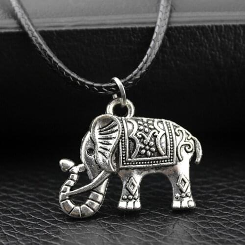 Fashion tibetan style lucky elephant charms pendant necklace gift DX01