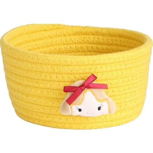 Cartoon Animals Hand Woven Storage Basket Kids Toys Desktop Organizer Sundries Storage Box Laundry Baskets