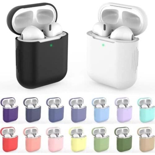 For Airpods 1/2 Soft Silicone Earphone Cover Air Pods Case Earpods Accessories Headset Protective Sleeve Apple Airpods 2 Case