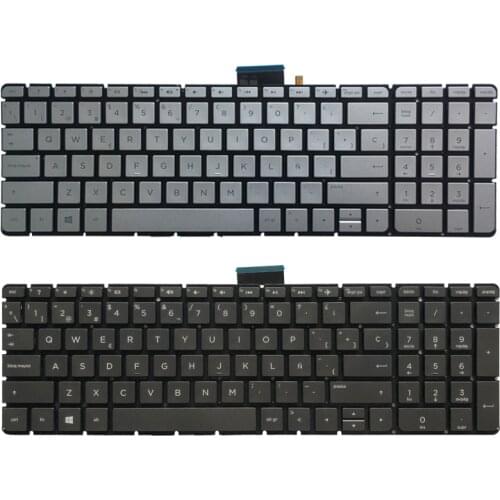 New Spanish Laptop Keyboard for HP Pavilion TPN-Q173 17-U 17T-U 17-AB 17-G SP Keyboard silver backlight/black No backlight