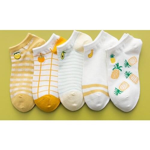 The New Spring Summer Women Fashion Cotton Short Heel Socks Exquisite Embroidered Cute Breathable Shallow Mouth Boat Sock Female
