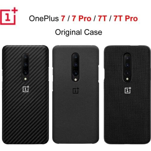 Original Official OnePlus 7 Oneplus 7 Pro 7T 7T Pro Protective Case Karbon Carbon Sandstone Nylon Bumper Case Back Cover Shell