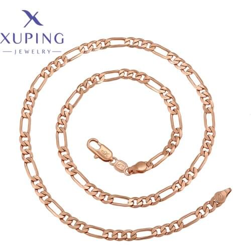 Xuping Jewelry New Arrival Rose Gold Color China Necklaces of Gold Color for Women Men ZBN417