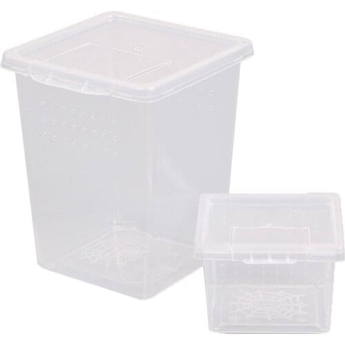 Plastic Insect Spider Habitat Feeding Box Case Container Tank Transport Case