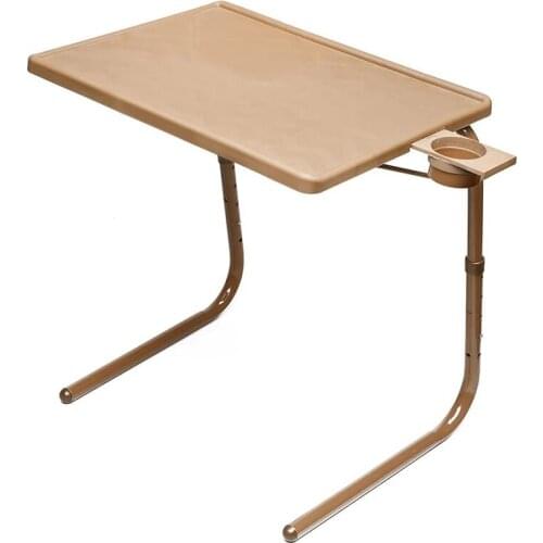 Table Mate Folding Lift Folding TV Tray Table and Cup Holder with 6 Height and 3 Angle Adjustments The Original TV Tray (Mocha)